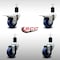 Service Caster 3'' SS Solid Poly Swivel 1-1/2'' Expanding Stem Caster Set 2 Total Lock Brakes, 4PK SCC-SSEXTTL20S314-SPUS-2-S-2-112 - alternate 4